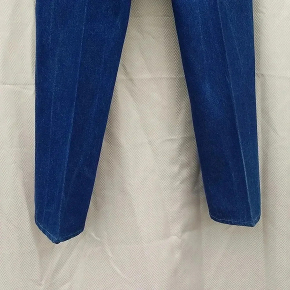 Western Roebucks Dark Blue Jeans 36x30 starched Creased Vintage - Picture 12 of 13